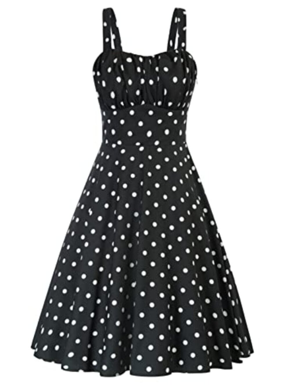 Women's Sleeveless Sweetheart Neck A-Line Midi Swing Dress Floral Ruched